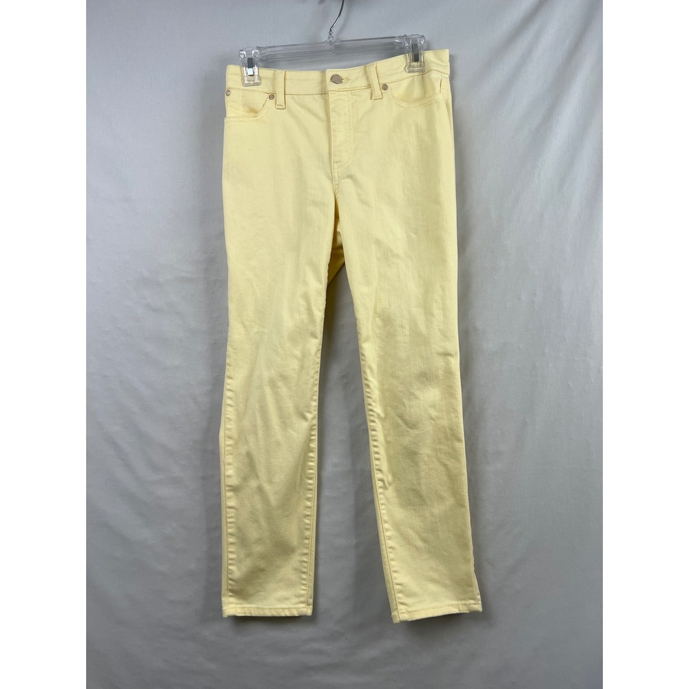 Talbots Slim Ankle Jean Womens 6P Yellow Pastel Mid Rise Stretch Denim 1000